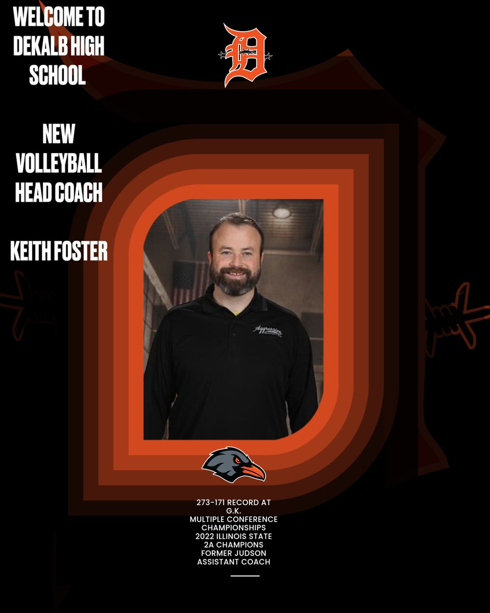 Welcome new head @DeKalbVBall Coach Keith Foster!