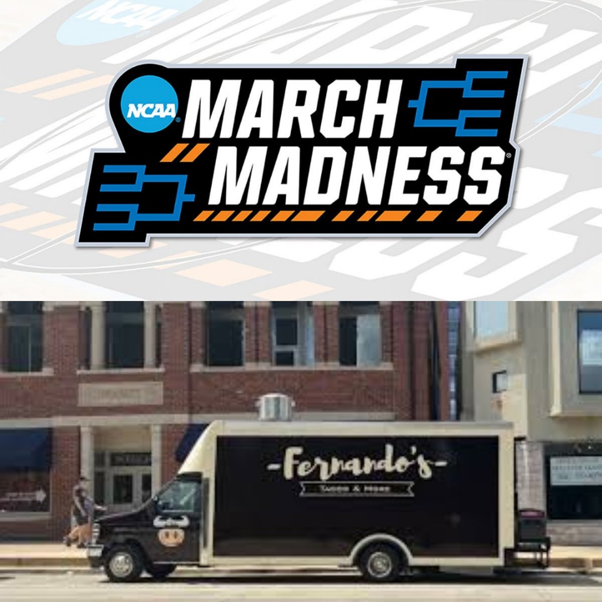 We have all the #marchmadness games on tonight at the brewery as well as @fernandos_cuisine food truck on main Street. Awesome Tacos and Nachos! You can't beat it. Open until 11pm.