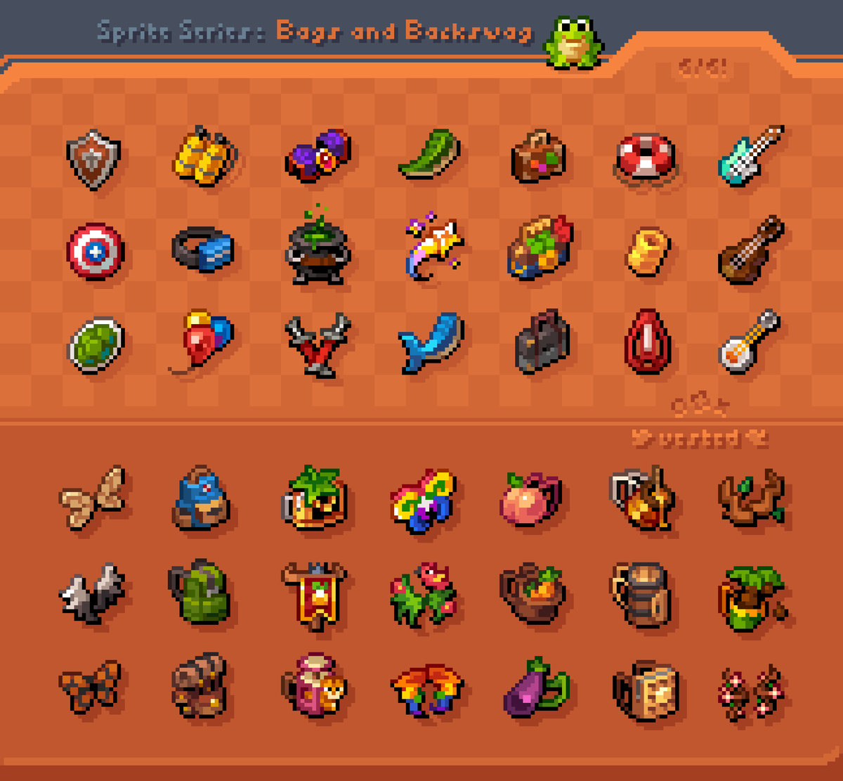Sprite Series 6/6 - Bags and Backswag!

( + bonus frog for sticking around! )