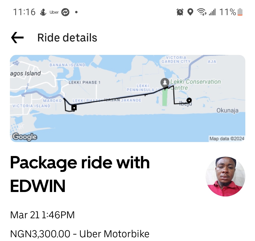 Mrclite's tweet photo. @UberNigeria one of your riders accepted a package and NEVER delivered the item https://t.co/FcjT0F343d