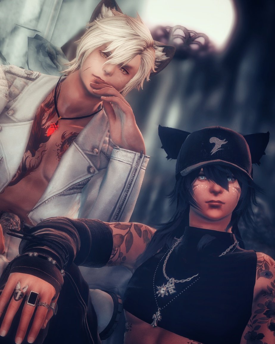 Maewa123's tweet photo. Just sitting with the hubby @Wolf_of_Yericho 
.
#ffxiv #ff14 #finalfantasy14 #FinalFantasyXIV #catboy #ffxivcatboy #ffxivcouple #miqote #ffxivmiqo #ffxivmiqote #ffxivsnaps #ffxivscreenshot #gamingscreenshot #gpose #gposer https://t.co/IY9YGHjuwG