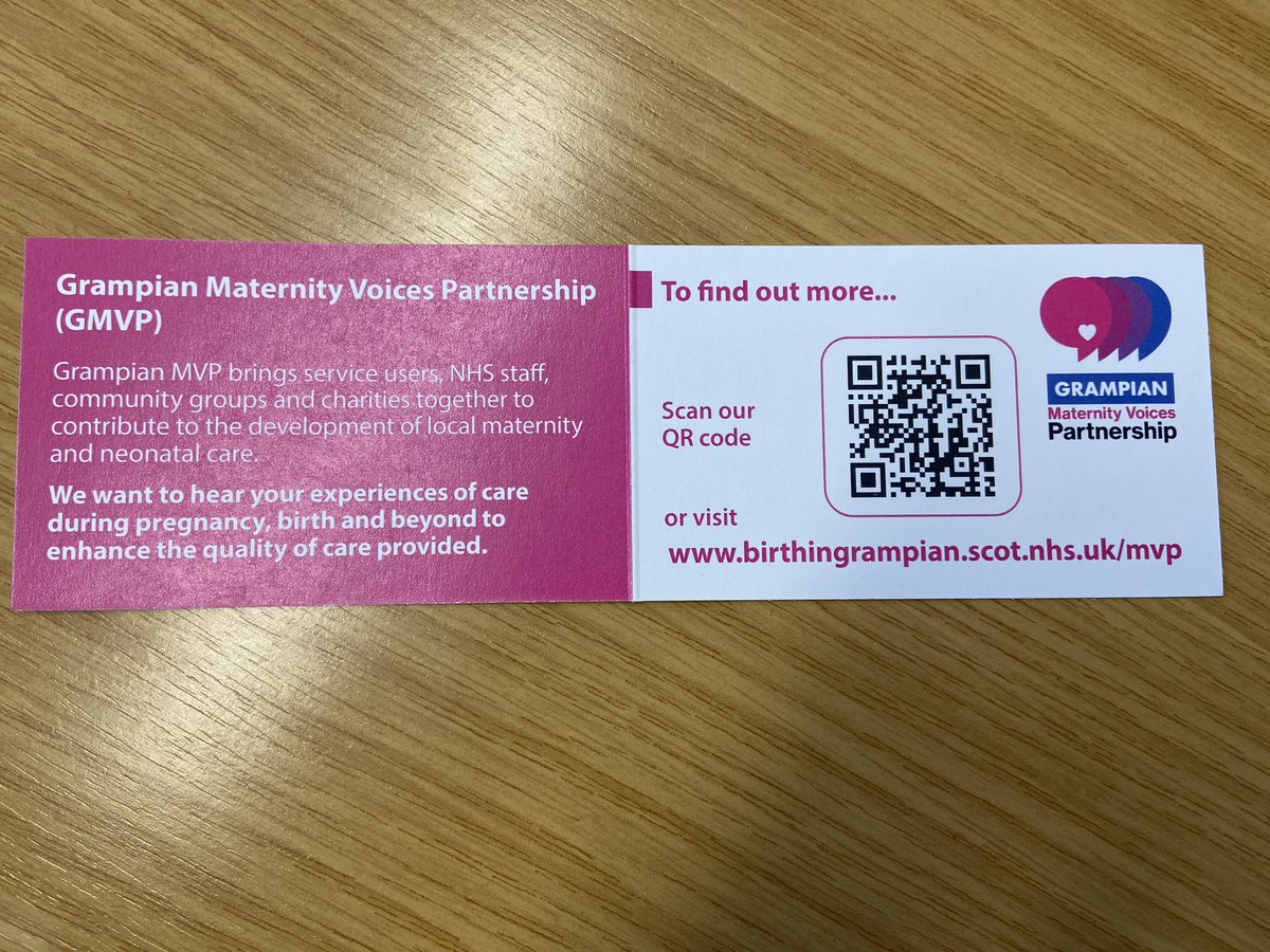 The Grampian Maternity Voices promo cards have arrived! We hope these, alongside the banners, posters & webpage that @NHSGrampian  support, will help to raise awareness and boost membership of this valued lived experience group. #evolvingthroughinvolving #maternityvoices #MVP