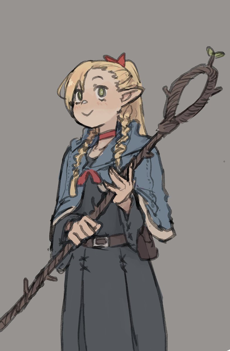 I finished reading dungeon meshi so here's an obligatory marcille doodle