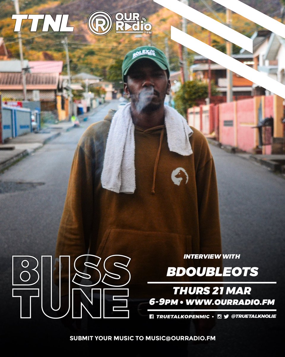 Live now til 9:00pm with the whole team 🙌 @theycallme_navy @HostedbyKiegs @toby_djswisst We welcome Bdoubleots to Buss Tune and share a “Rant” with us 🎶💥 100% T&T Music of all genres! 🇹🇹 Join the LIVE Audio/Video stream now 🕒 : 6:00-9:00pm 🎧 : ourradio.fm