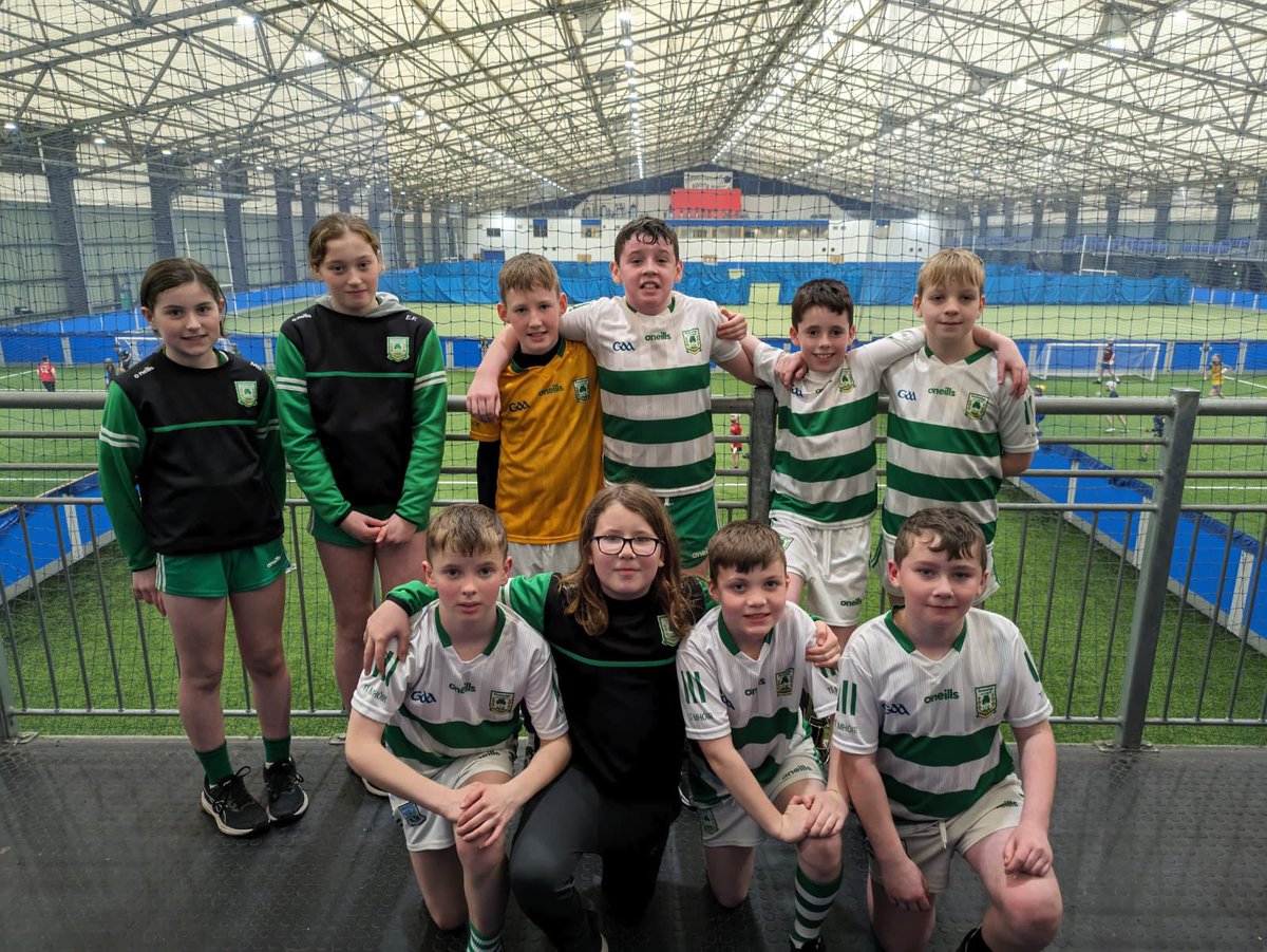 A huge well done to the girls &amp; boys from St Mary's PS Teemore who represented Fermanagh today in the Ulster indoor camogie and hurling finals. Great to see so many of our Naomh Aodhán players on the team 🌟🙌🌟