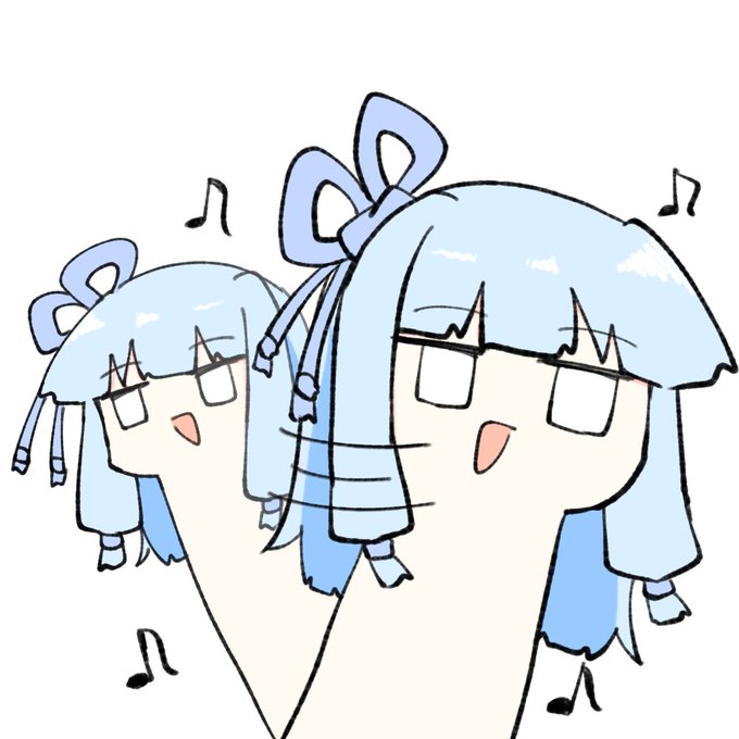 「blue hair eighth note」 illustration images(Latest)