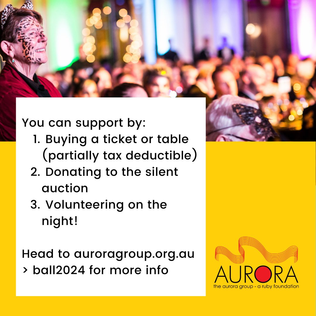 Join us at the Aurora Ball on 22 June 2024 and help raise funds for the LGBTIQ+ community sector. 🪩💃 This year's theme is the Aurora Mirror Ball: Reflecting on 25 years of supporting the LGBTIQ+ community!  Head to auroragroup.com.au to find out more.