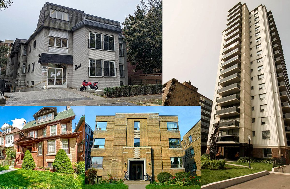 DianaCMcNally's tweet photo. "Neighbourhood Character" defenders are welcome to visit my street, where high-rises, mid-rises, single-family homes, rooming houses, supportive housing, and long-term care homes harmoniously co-exist. Diverse buildings and neighbours have character! https://t.co/6OYF7jkc5z