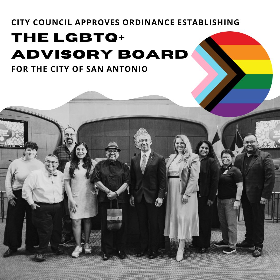 A historic vote for San Antonio! 🏳️‍🌈 As a community that moves with compassion at the forefront, it was important to move forward with establishing permanent LGBTQ+ voices at the table.