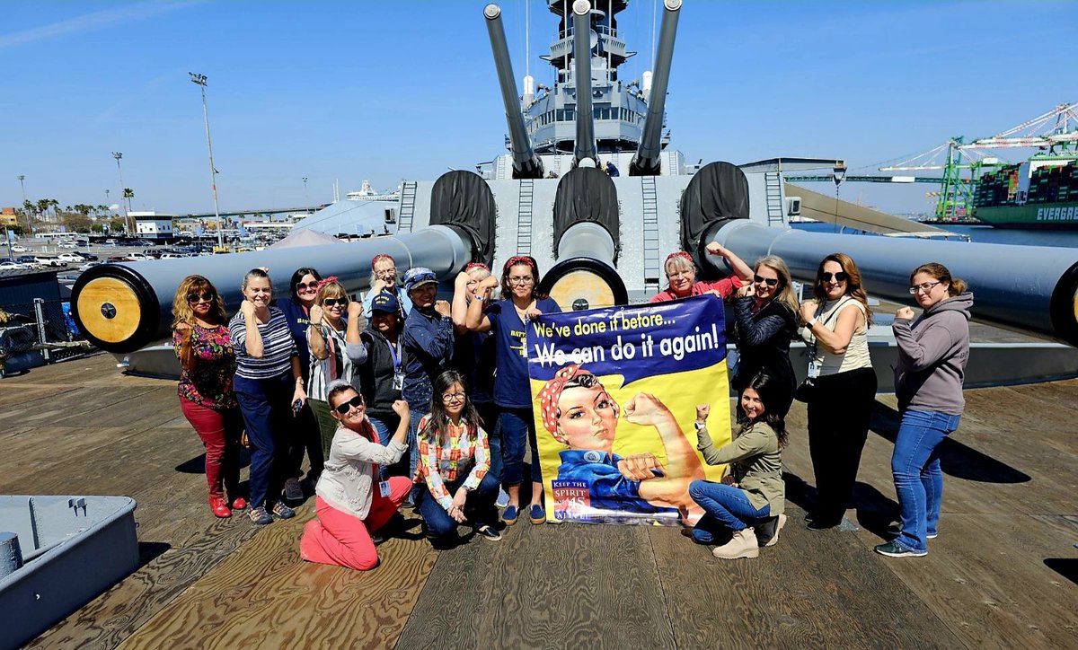 Happy #RosieTheRiveter Day from some of the gals at BB-61!
#BattleshipIOWA #SurfaceNavyMuseum #WWII #WorldWarII