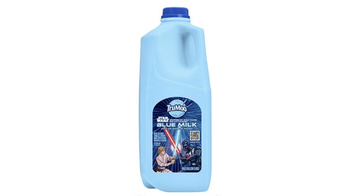 If you really wanted to, for some reason, consume some Star Wars blue milk at home, you'll soon be able to, thanks to a partnership between Lucasfilm and TrueMoo. bit.ly/4alxpNc