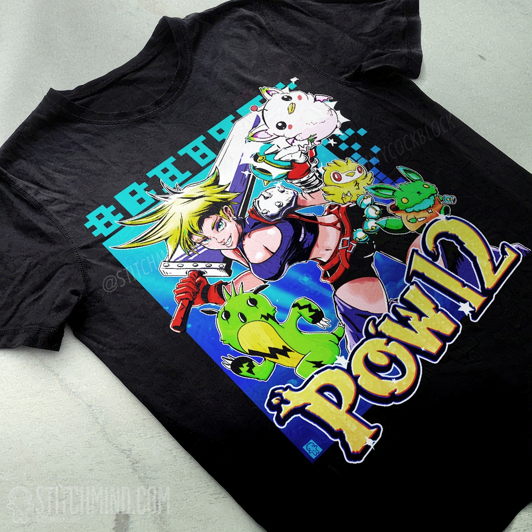 Stitchmind's tweet photo. Heading down to POW event at #gdc today with some new art for sale Come  say hello. I will have a small batch of stickers and made shirts of the  poster art so don't forget to grab one this is your only chance since  its exclusive o the event.  #pow #dnalounge #8bitsf https://t.co/gR7eAXJyyL