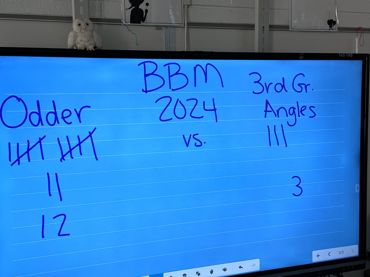MsBazar5th's tweet photo. GAME 1 results are in!  It was Odder vs. Third Grade Angels!  The winner with a score of 12-3 was Odder!  @kaaauthor @north_landing 

We love all of our books this year, it’s only going to get harder from here so stick close!! #readingrocks #bubgyfam https://t.co/IfqHeNahIW