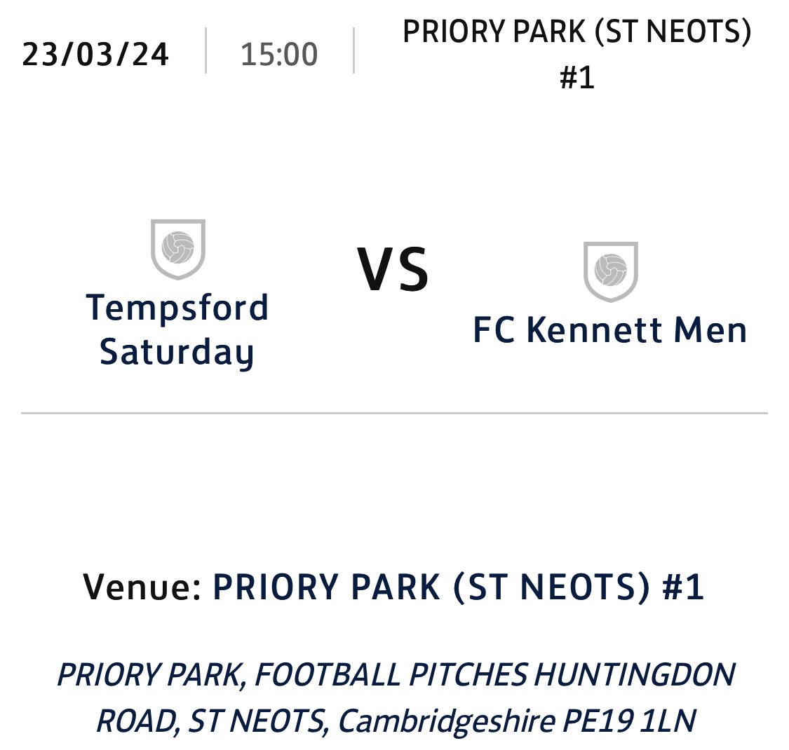 FC Kennett (@fckennett) on Twitter photo We travel to <a href="/Tempsford_FC/">Tempsford_FC</a> <a href="/CambsLeague/">Cambs County League</a> hoping to keep pressure on the top 4⚽️<a href="/CambsFAReferees/">Cambs FA Referees</a> <a href="/CambsFA/">Cambridgeshire FA</a> 🔵⚫️<a href="/Leldridge_/">Luke Eldridge</a> <a href="/19LMansfield98/">Luke Mansfield</a> <a href="/jbirrell11/">jb</a> <a href="/AlexBolton_PR/">Alex Bolton</a> <a href="/kennettearl1/">William</a> <a href="/Jod0207/">Jamie O’Dwyer</a> We travel to <a href="/Tempsford_FC/">Tempsford_FC</a> <a href="/CambsLeague/">Cambs County League</a> hoping to keep pressure on the top 4⚽️<a href="/CambsFAReferees/">Cambs FA Referees</a> <a href="/CambsFA/">Cambridgeshire FA</a> 🔵⚫️<a href="/Leldridge_/">Luke Eldridge</a> <a href="/19LMansfield98/">Luke Mansfield</a> <a href="/jbirrell11/">jb</a> <a href="/AlexBolton_PR/">Alex Bolton</a> <a href="/kennettearl1/">William</a> <a href="/Jod0207/">Jamie O’Dwyer</a>