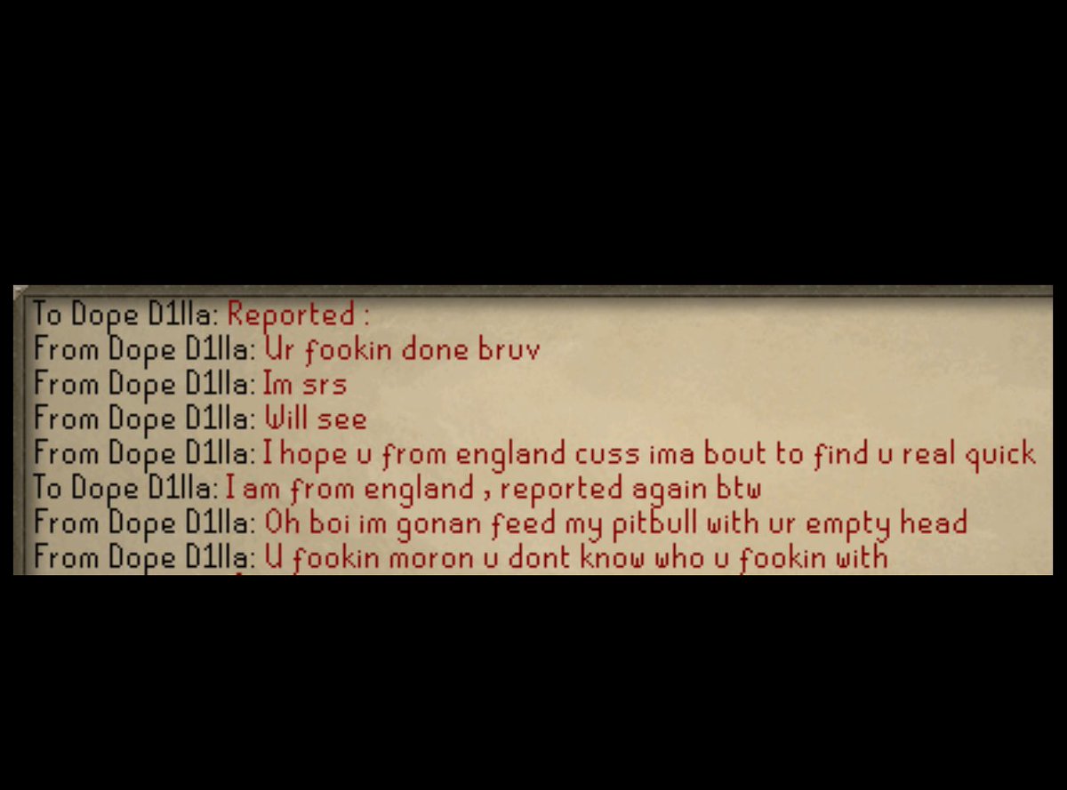 big_Kasir's tweet photo. @jagexayiza , @jagexsupport, @jagex @JagexAsh  

I believe these would fall under the category of real-life threats, would you? https://t.co/QQRP55OBLo