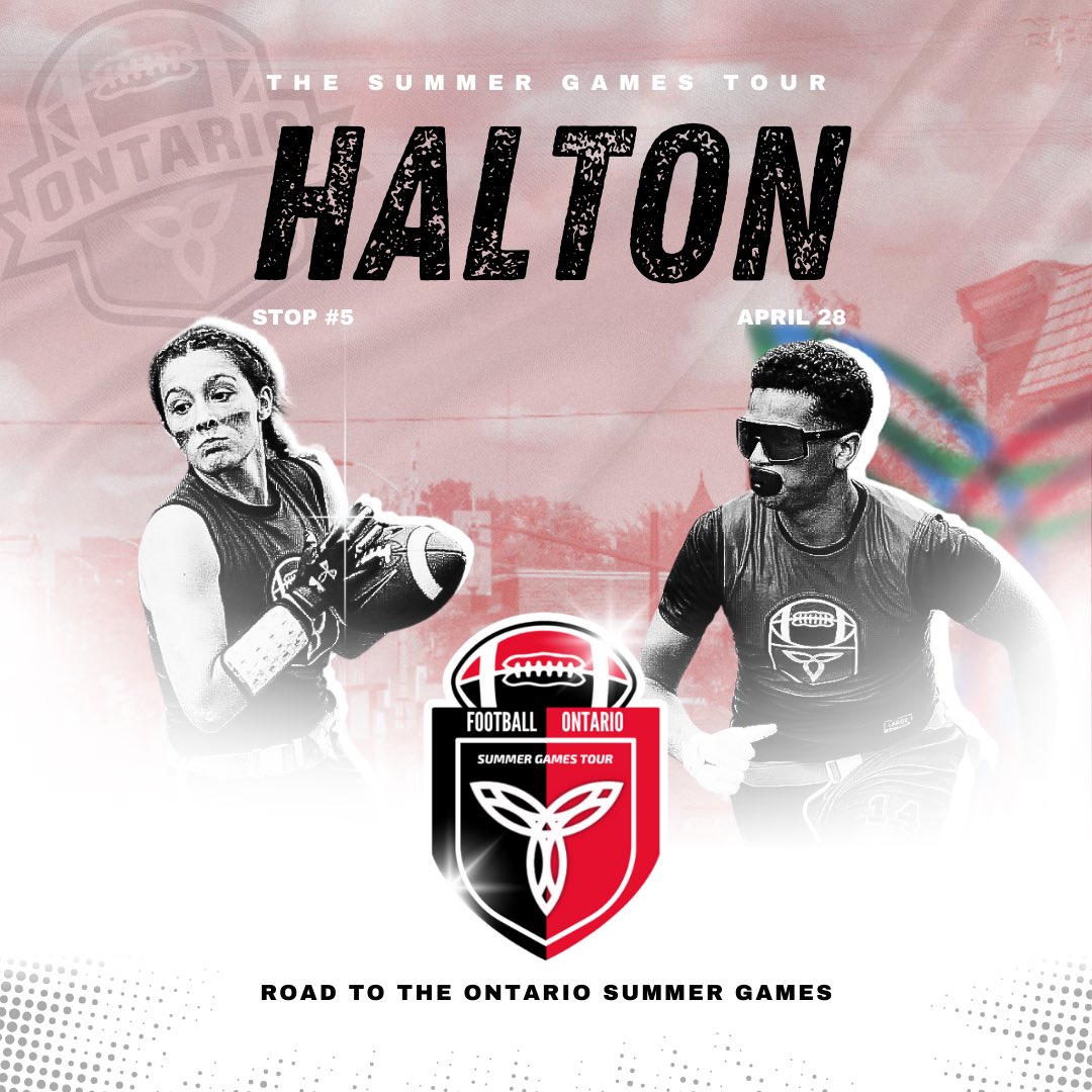 Register today for our Halton stop on April 28 as a part of the 2024 Summer Games Tour! Earn your spot at the 2024 Ontario Summer Games this summer as flag football makes its debut at the Games! Halton Registration: app.teamlinkt.com/register/go/fo… #WeAreFootballOntario