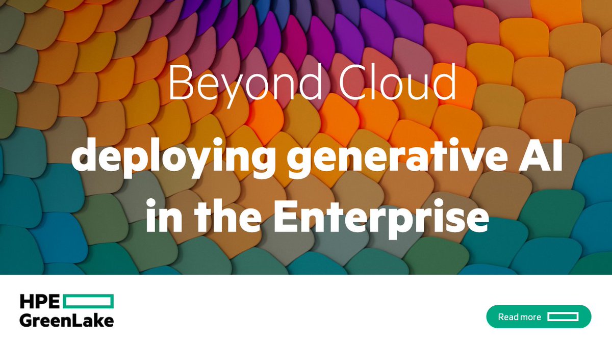 HPE_Compute's tweet image. Many businesses are reworking their organizations to leverage generative #AI. But some are letting misconceptions about processes create additional barriers to building solutions. #HPECompute New @AberdeenSR knowledge brief explores the challenges @ hpe.to/6010kFGGQ