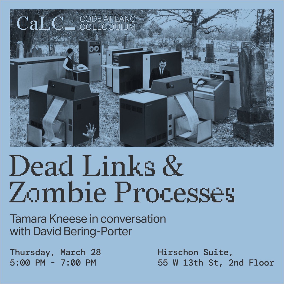 Thanks to @rorys and @atg_dbp for hosting me at @EugeneLang for this inaugural Code at Lang Colloquium event March 28, 5-7 PM ET at The New School