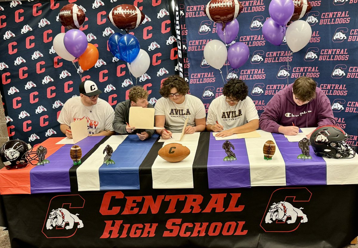 Shem Johnson Head Football Coach/Head T&F Coach (@chsfootball10) on Twitter photo Congrats to these 5 gentlemen for extending thier acedemics and sports careers!
#proud
Left to right:
<a href="/the_dane_lynch/">Dane Lynch</a> (<a href="/MVCFOOTBALL/">Missouri Valley </a>
<a href="/colin_evan5/">Colin Boles</a> <a href="/CSCwildcatsFB/">Culver Football</a>
@lopez14242 <a href="/Avila_Athletics/">Avila Athletics</a>
<a href="/DiegoJFb2006/">DiegoJimenezFB2006</a> <a href="/Avila_Athletics/">Avila Athletics</a>
<a href="/domodom_73/">Dominic Odom</a> <a href="/Avila_Athletics/">Avila Athletics</a>
#BulldogProud Congrats to these 5 gentlemen for extending thier acedemics and sports careers!
#proud
Left to right:
<a href="/the_dane_lynch/">Dane Lynch</a> (<a href="/MVCFOOTBALL/">Missouri Valley </a>
<a href="/colin_evan5/">Colin Boles</a> <a href="/CSCwildcatsFB/">Culver Football</a>
@lopez14242 <a href="/Avila_Athletics/">Avila Athletics</a>
<a href="/DiegoJFb2006/">DiegoJimenezFB2006</a> <a href="/Avila_Athletics/">Avila Athletics</a>
<a href="/domodom_73/">Dominic Odom</a> <a href="/Avila_Athletics/">Avila Athletics</a>
#BulldogProud