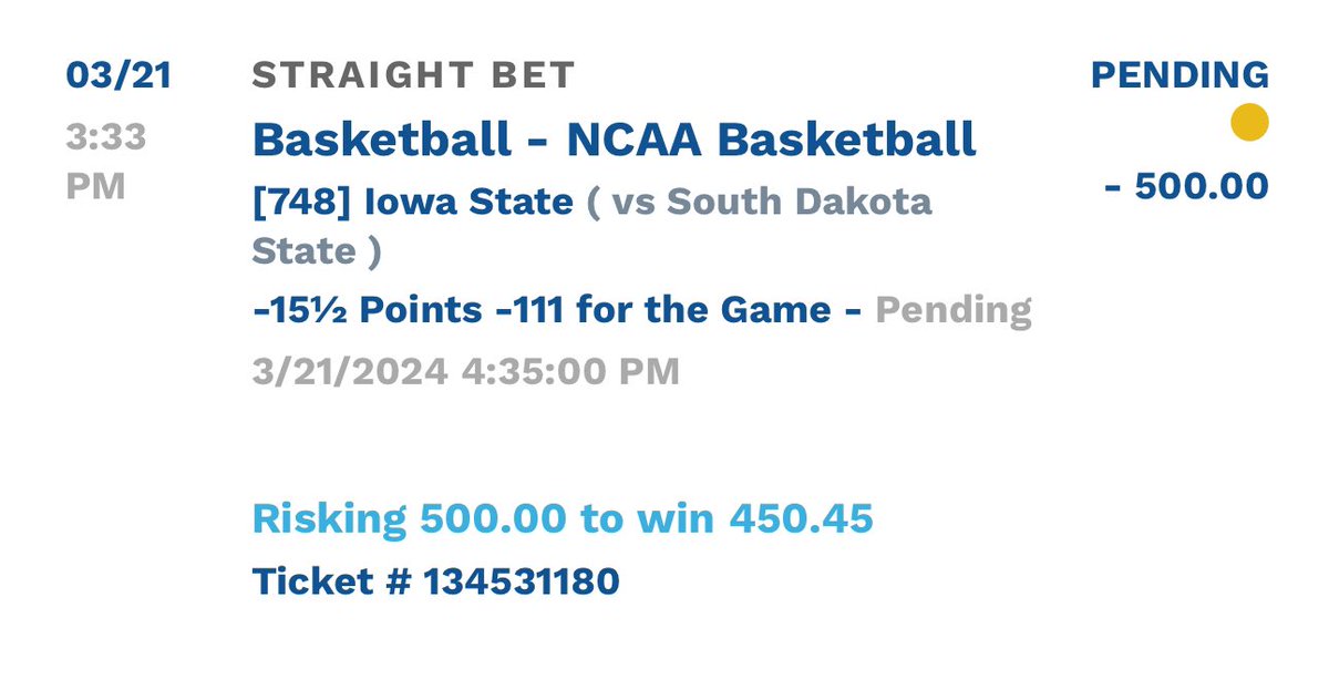 pardonmypick's tweet image. SENDING THE MAX 🐳🐳🐳 TO A FEW THAT RETWEET ‼️

CBB FREEPLAY!!! 🏀

IOWA STATE -15.5

DROP A LIKE IF UR TAILING!!! 🔥🔥🔥

LETS SWEEP THE FREEPLAYS!!! 🤑🤑🤑
