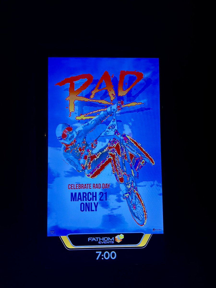 shanemcandrew's tweet photo. This is happening and finally in 4K @fathomevents @bartconner #RAD #RadTheMovie @landofthe80s #CruJones #Helltrack @FiolaEddie https://t.co/wqbY8oFxHI