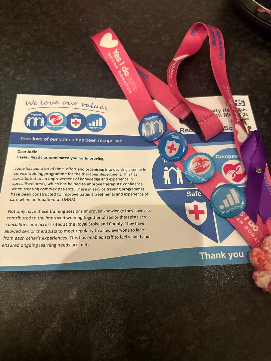 Feeling very honoured to have received my 4th and final value badge today for my input into organising our Senior In Service Training programme - a lovely little surprise 🥹
