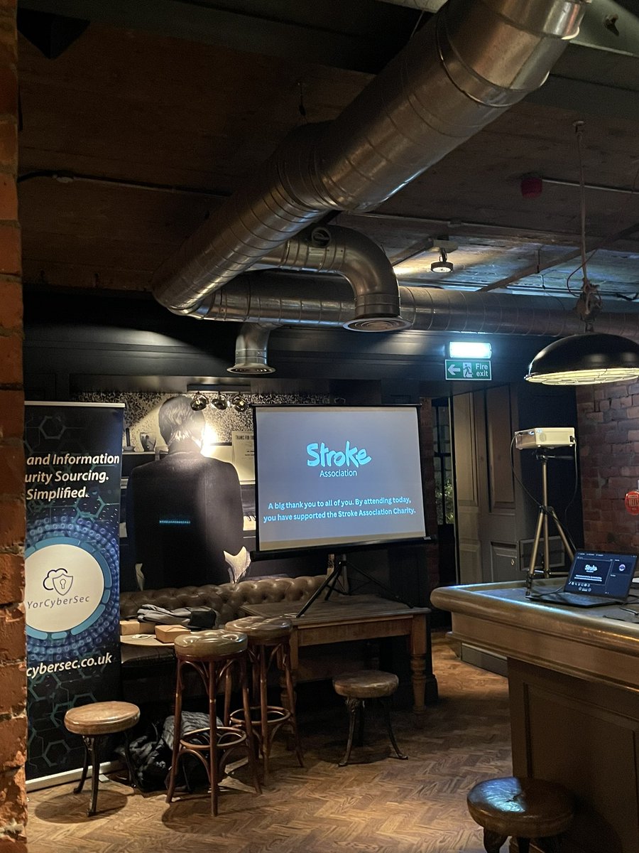 Really enjoyed @yorcybersec #cybrewery event tonight - thanks for having me! Looking forward to the next one 💪