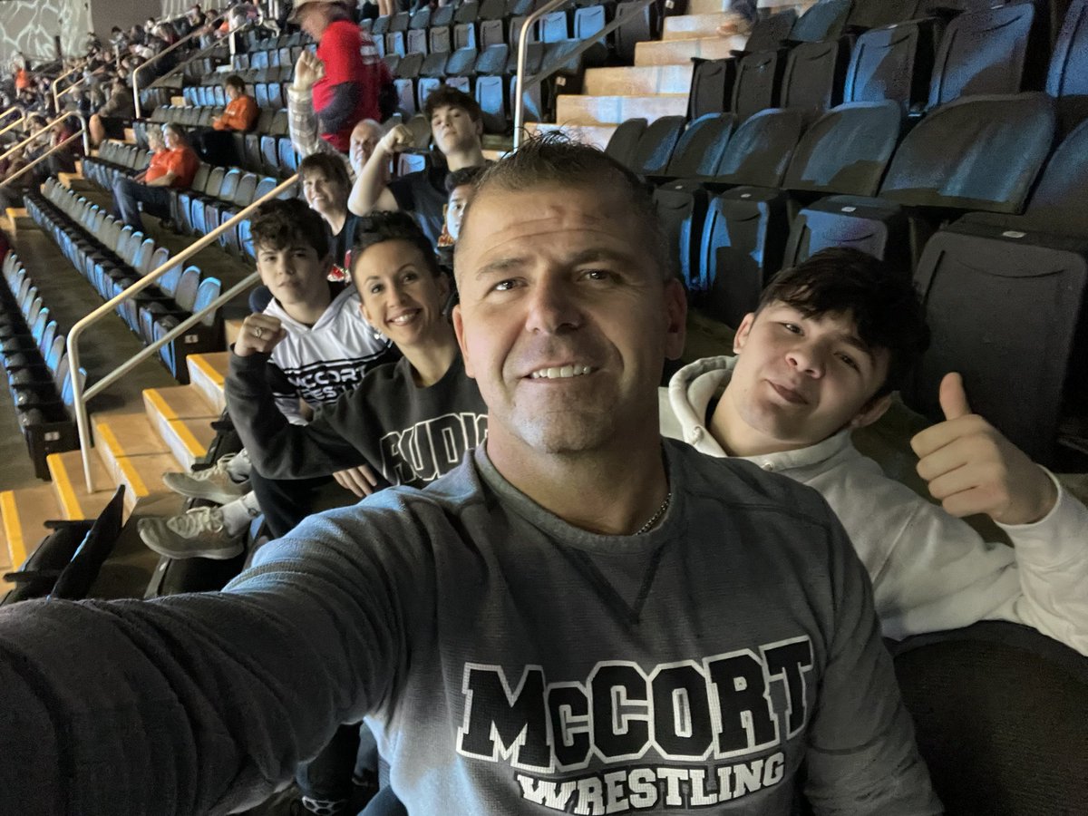 TheCompoundOG's tweet image. Let’s go. It’s show time! McCort Wrestling representing at the @NCAAWrestling #NCAAWrestling
