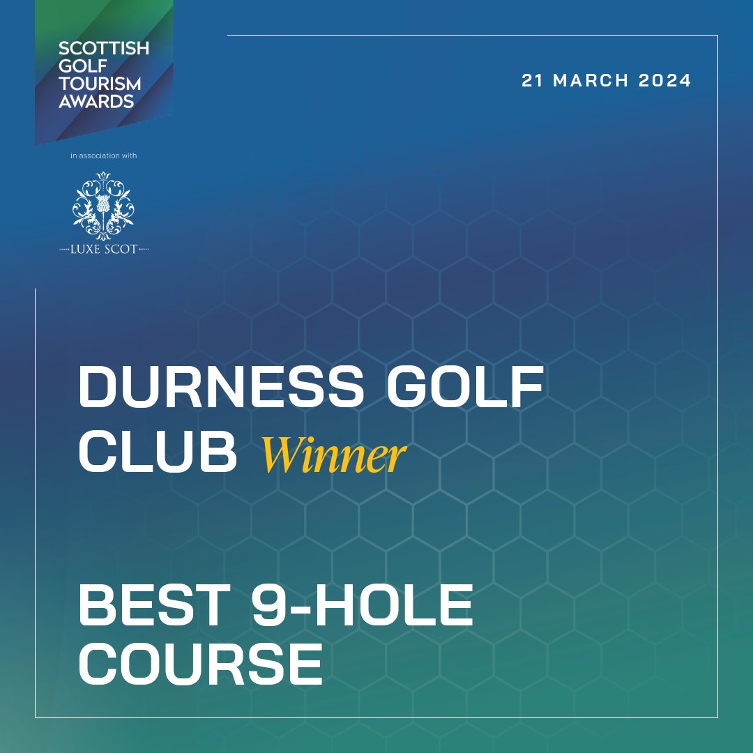 The winner of the Best 9-Hole Course award is... Durness Golf Club (@DurnessGolfClub) Congratulations! #SGTA24