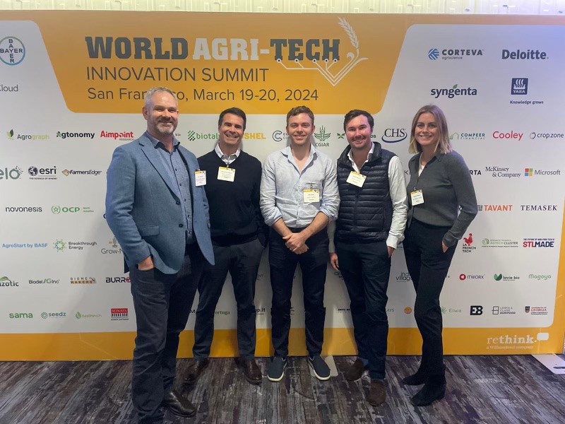 GrainInnovate participating in the 2024 @WorldAgriTech Innovation Summit in San Francisco with @theGRDC RonOsmond, Fernando Felquer and @artesianvc @RobArtesian, Victoria Prowse, Will Smith