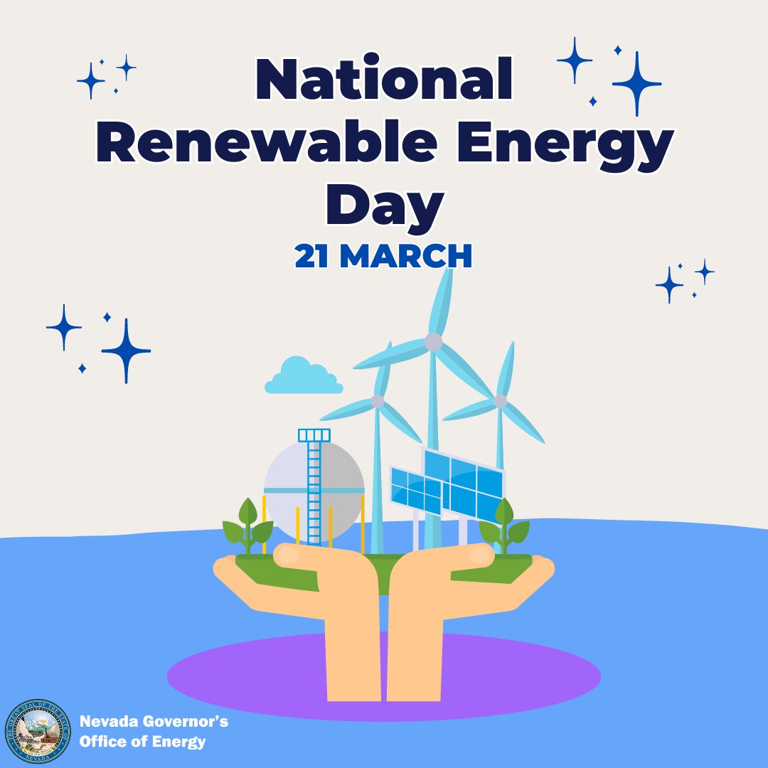 NevGOE's tweet photo. Happy Renewable Energy Day! Let's power our future with clean, sustainable solutions. #RenewableEnergyDay #CleanEnergyFuture #SustainableFuture https://t.co/SxZiQJk8ui