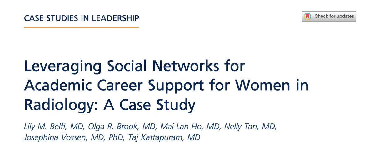 📰 April 2024 @JACRJournal What are the benefits of leveraging social networks for women in radiology? Increased access to.. ✅ Resources & information ✅ Mentorship & sponsorship ✅ Research & collaboration jacr.org/article/S1546-…