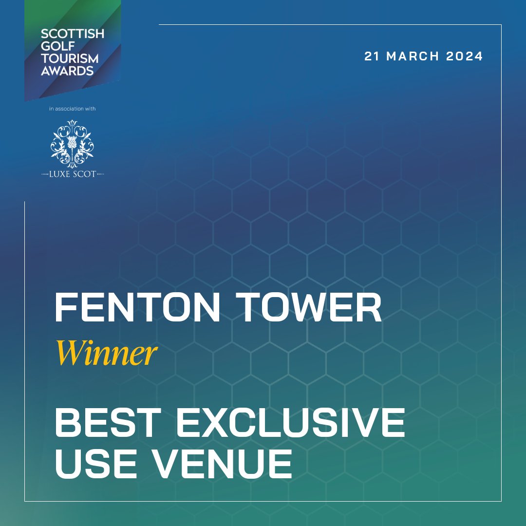 The winner of the Best Exclusive Use Venue award is... Fenton Tower (@Fentontower) Congratulations! #SGTA24