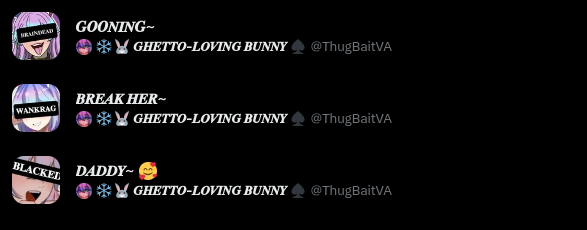 DISTORTIONBULL's tweet photo. ㅤㅤㅤㅤㅤㅤㅤㅤ
Someone's desperate ✨🤭

𝘐𝘧 𝘺𝘰𝘶 𝘸𝘢𝘯𝘵𝘦𝘥 𝘴𝘰𝘮𝘦 𝘯𝘪𝘨𝘨𝘢𝘥𝘪𝘤𝘬 𝘺𝘰𝘶 𝘤𝘰𝘶𝘭𝘥 𝘩𝘢𝘷𝘦 𝘫𝘶𝘴𝘵 𝘴𝘢𝘪𝘥 𝘴𝘰 ! 𝘜𝘯𝘭𝘦𝘴𝘴 𝘰𝘧 𝘤𝘰𝘶𝘳𝘴𝘦, 𝘺𝘰𝘶 𝘭𝘪𝘬𝘦 𝘣𝘦𝘪𝘯𝘨 𝘩𝘶𝘮𝘪𝘭𝘭𝘪𝘢𝘵𝘦𝘥 𝘭𝘪𝘬𝘦 𝘵𝘩𝘪𝘴 💕

@ThugBaitVA
ㅤㅤㅤㅤㅤㅤㅤㅤ https://t.co/NMbrcyexP6