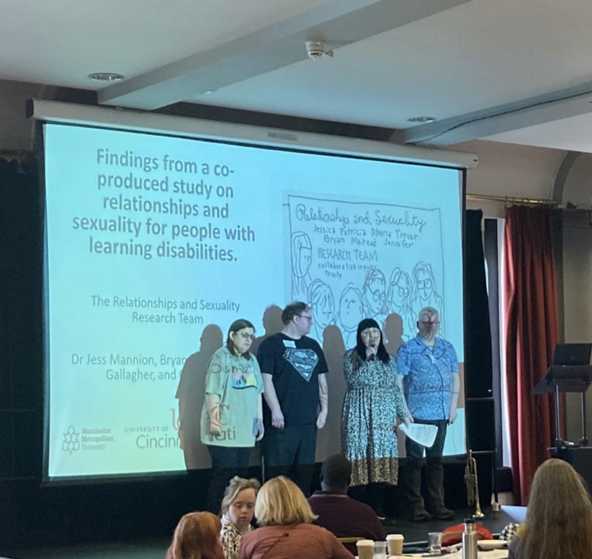 Our message from today. ‘People with disabilities can have relationships, live together and get engaged and married, just like us’. The Relationships & Sexuality Research Team were delighted to travel to London and share our research findings @SupportedLoving @LearningMet