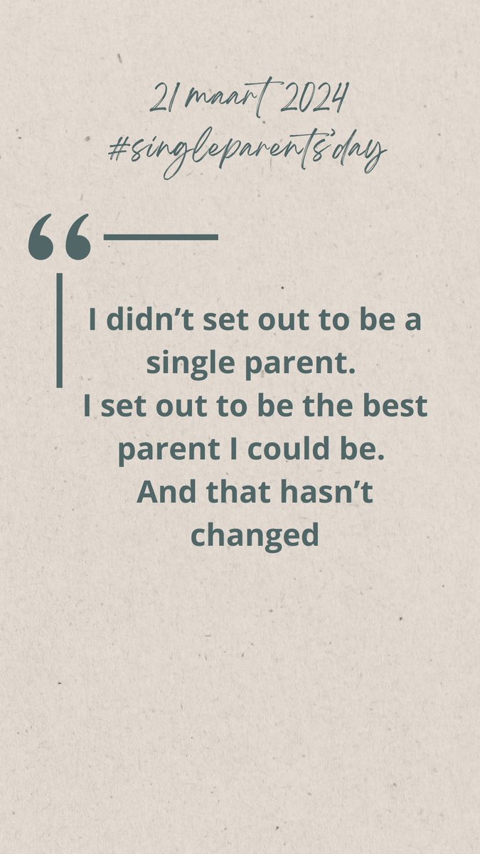 Een hart onder de riem, tonnen respect en veel mildheid voor alle ouders die dag in dag uit alleen alle ballen in de lucht trachten te houden. In een maatschappij die daar nog steeds te weinig op afgestemd is. #NationalSingleParentDay 
#dagvandealleenstaandeouder