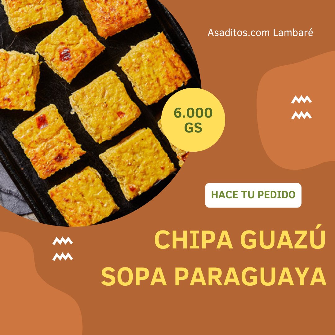 Buenas! Ya estamos atendiendo 😊🙌🏼
Tenemos disponible todo lo que está en el menú
❗️Hoy tenemos chipa guazú y sopa paraguaya a pedido de ustedes 🤝🏼
Pueden hacer sus pedidos para pasar a buscar y delivery 🤩
