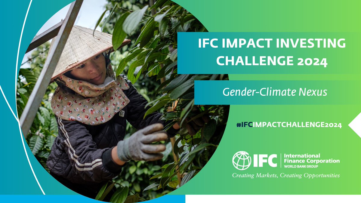 📢 Calling all graduate students interested in making a difference around the world! Apply for the #IFCImpactChallenge2024 for an opportunity to collaborate and showcase new innovations. Deadline April 15. wrld.bg/Kytg50QXPMZ