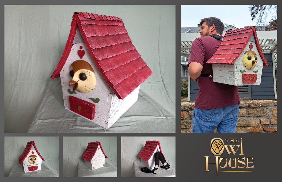 CosmicFSart's tweet photo. My #hooty backpack I made for #tff2024. A long project but I already have a million ideas on how to make it even better.

#owlhouse #cosplay #owl https://t.co/ImOBOiCUHf