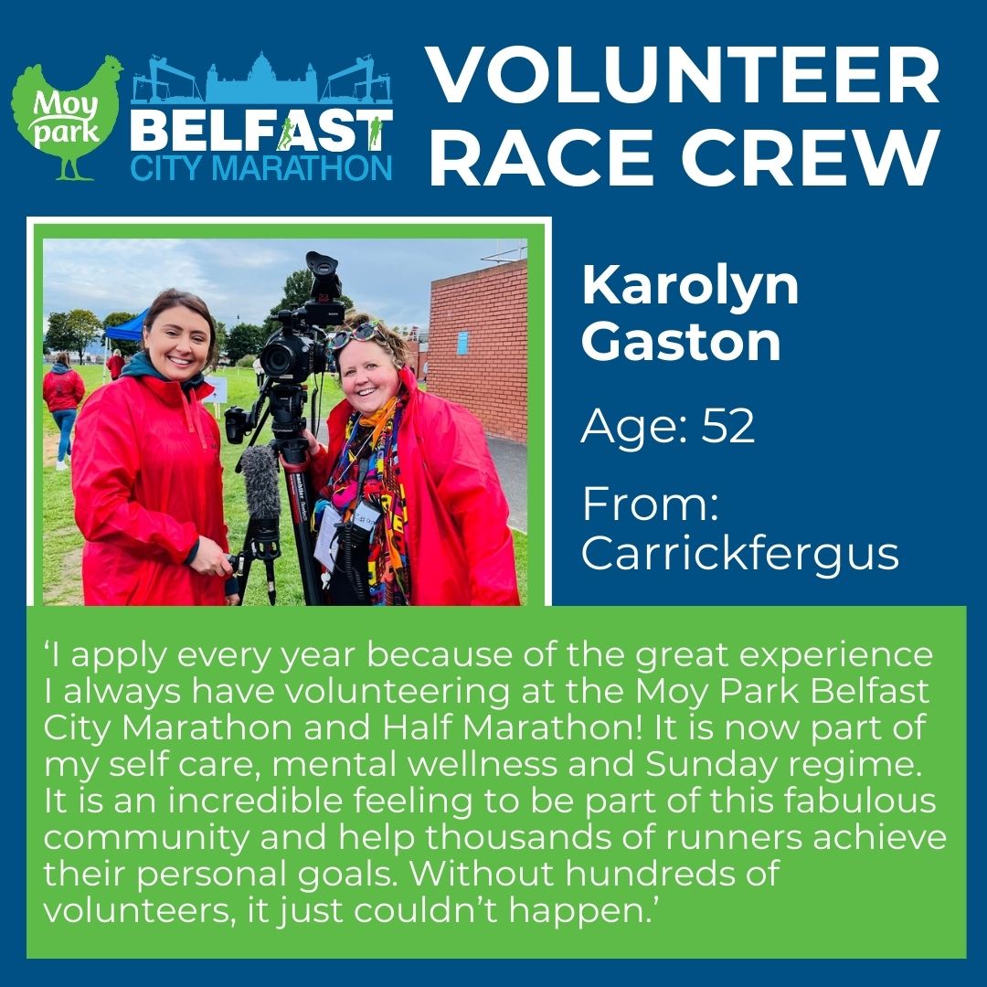 Karolyn is exactly right! Our amazing event could not happen without our AMAZING Volunteer Race Crew!⭐️ To learn more about volunteering opportunities at Belfast City Marathon visit our website below; belfastcitymarathon.com/volunteering