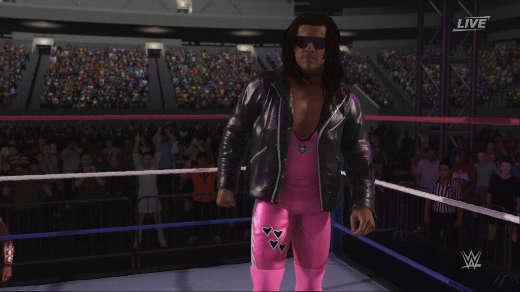 Bret Hart ‘92 uploaded to #WWE2K24 community creations

★ Search Tag → brethitmanhart, mlfoxwell

★ 2 attires, including July match vs HBK 
★ fixed WM8 attire colours
★ fixed hair colour
★ Can be set as an alt for Bret Hart ‘92
★ In game screen shots below
