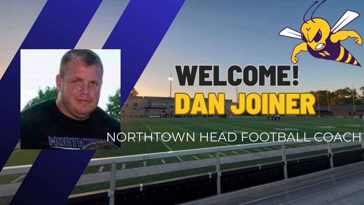 Congratulations to the next Northtown Head Football Coach, <a href="/Djoiner55/">Coach Dan Joiner</a> !

A former Offensive Coordinator for the Hornets, Coach Joiner returns to Northtown after a head coaching role at Grandview High School.

Congratulations, Coach Joiner!