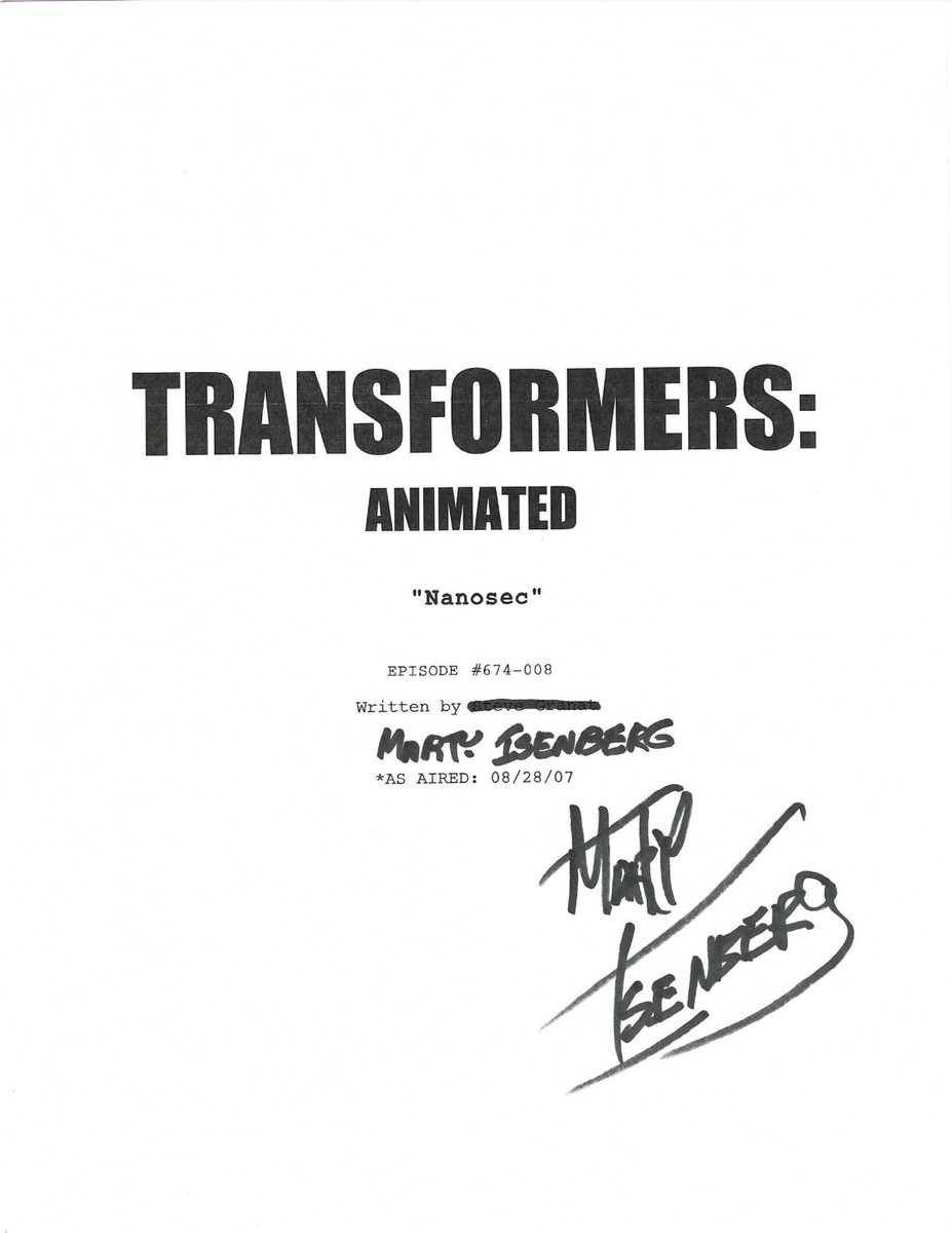 walruslaw's tweet image. Thanks to a very kind donation from @KeyanCarlile the 3 Transformers Animated Scripts he won in the @tfconofficial Charity Auction in aid of Transformers Ark author Bill Foster are now available to download TFRaw.com/2024/03/transf…