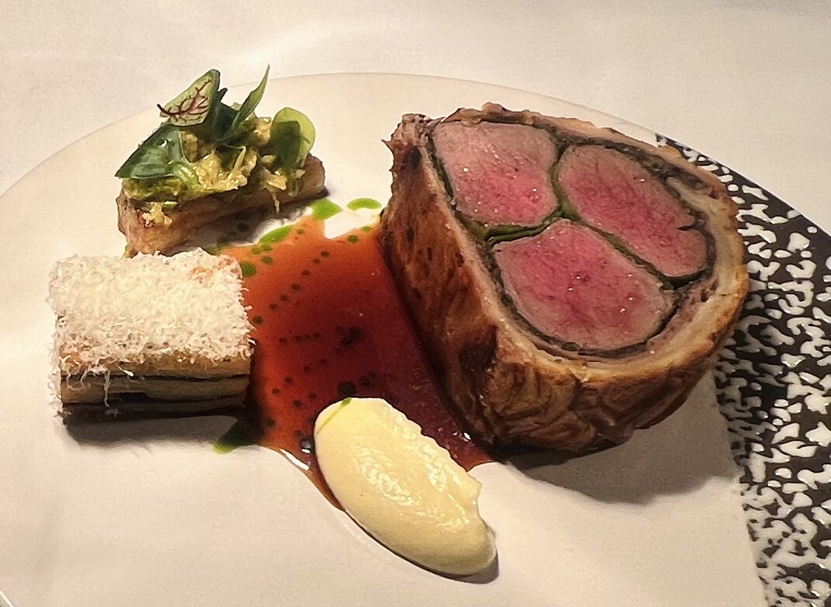 Last weekend specials •venison wellington •nori potatoes terrine • celeriac puree •venison jus