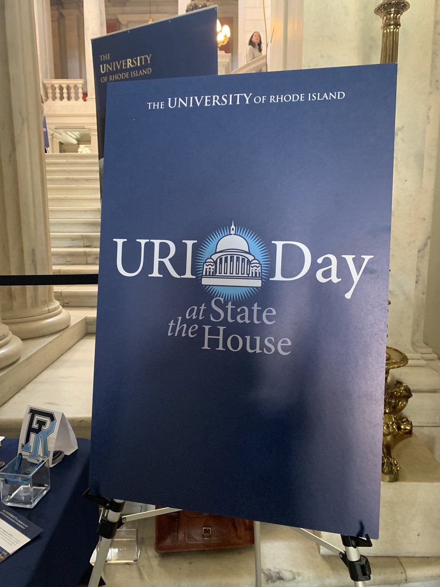 abbysbenson's tweet photo. @universityofri  day at the RI State House! Thanks to @JoeShekarchi, @SenatorRuggerio, @JamesDiossa and @GreggAmore1 for your support! Go Rhody! 🐏💙 https://t.co/MCDKodQ21Z