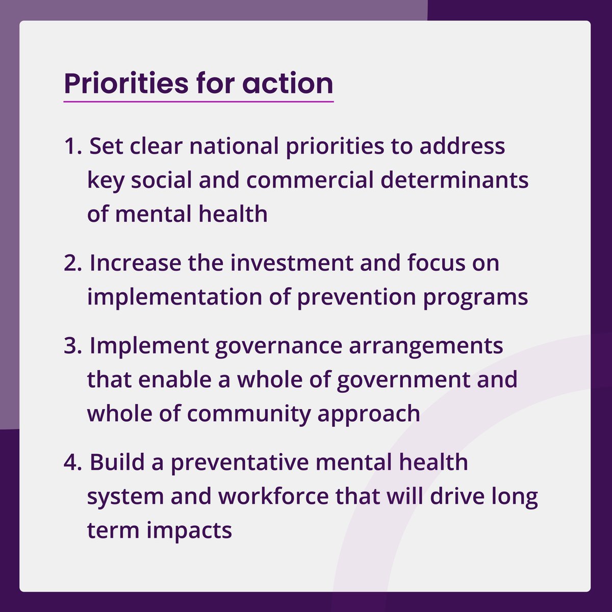 There is a significant gap between researching how to prevent mental health concerns and putting it into practice. The outcomes from the Prevention in Practice Summit provide a valuable roadmap for action. We thank everyone who shared their perspectives at our event last year…