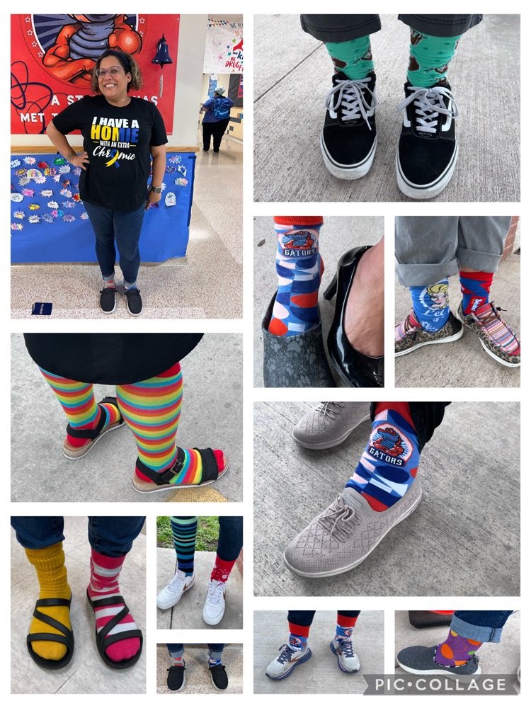 We 'rocked our socks' for World Down Syndrome Awareness Day!! ❤️ #WorldDownSyndromeDay #LotsOfSocks #EndTheStereotypes #RootEDMCE #GoPublic  #DestinationSWISD #MiFamiliaMCE