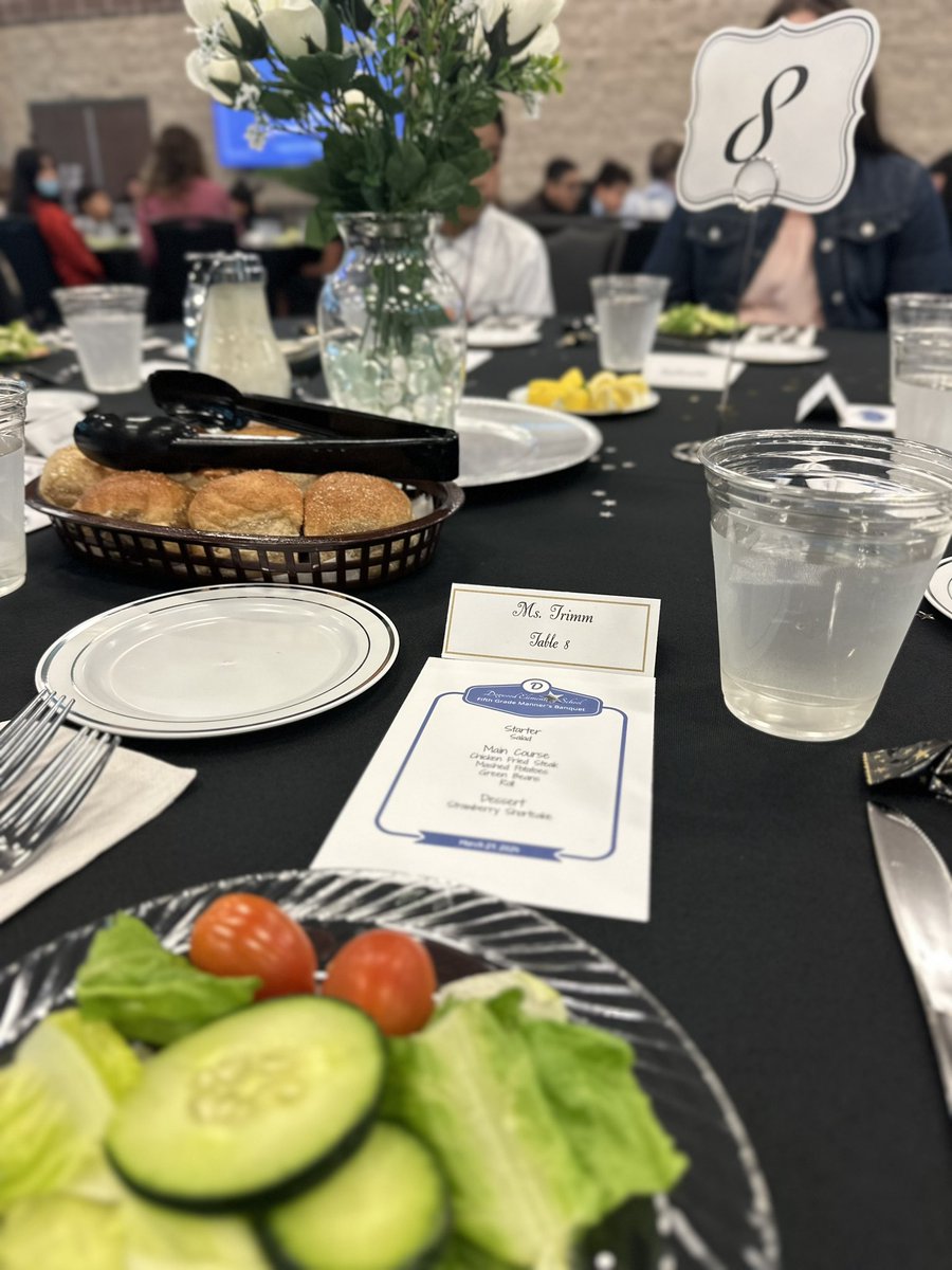 Today, I had the opportunity to attend Dogwood Elementary’s 5th Grade Manners Banquet. I had a great time at their special event, table 8 was the best.