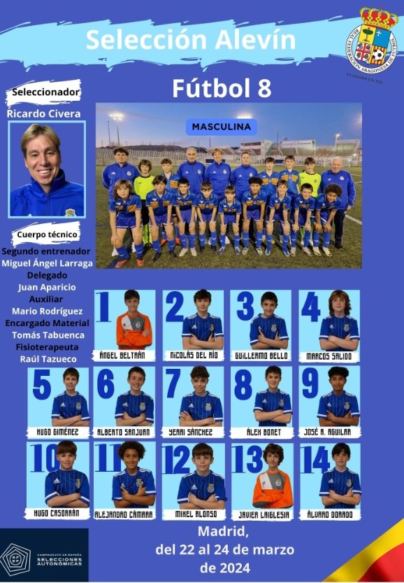ℂ𝕒𝕞𝕡𝕖𝕠𝕟𝕒𝕥𝕠 ℕ𝕒𝕔𝕚𝕠𝕟𝕒𝕝 𝕤𝕖𝕝𝕖𝕔𝕔𝕚𝕠́𝕟𝕖𝕤 𝕒𝕦𝕥𝕠𝕟𝕠́𝕞𝕚𝕔𝕒𝕤 𝕤𝕦𝕓 𝟙𝟚. 

Las selecciones de <a href="/futbolaragon/">Real Federación Aragonesa Fútbol</a> masculina y femenina Sub 12 viajan a Las Rozas para enfrentarse a Melilla, Navarra y Extremadura

#Lavozdelfutbolaragones