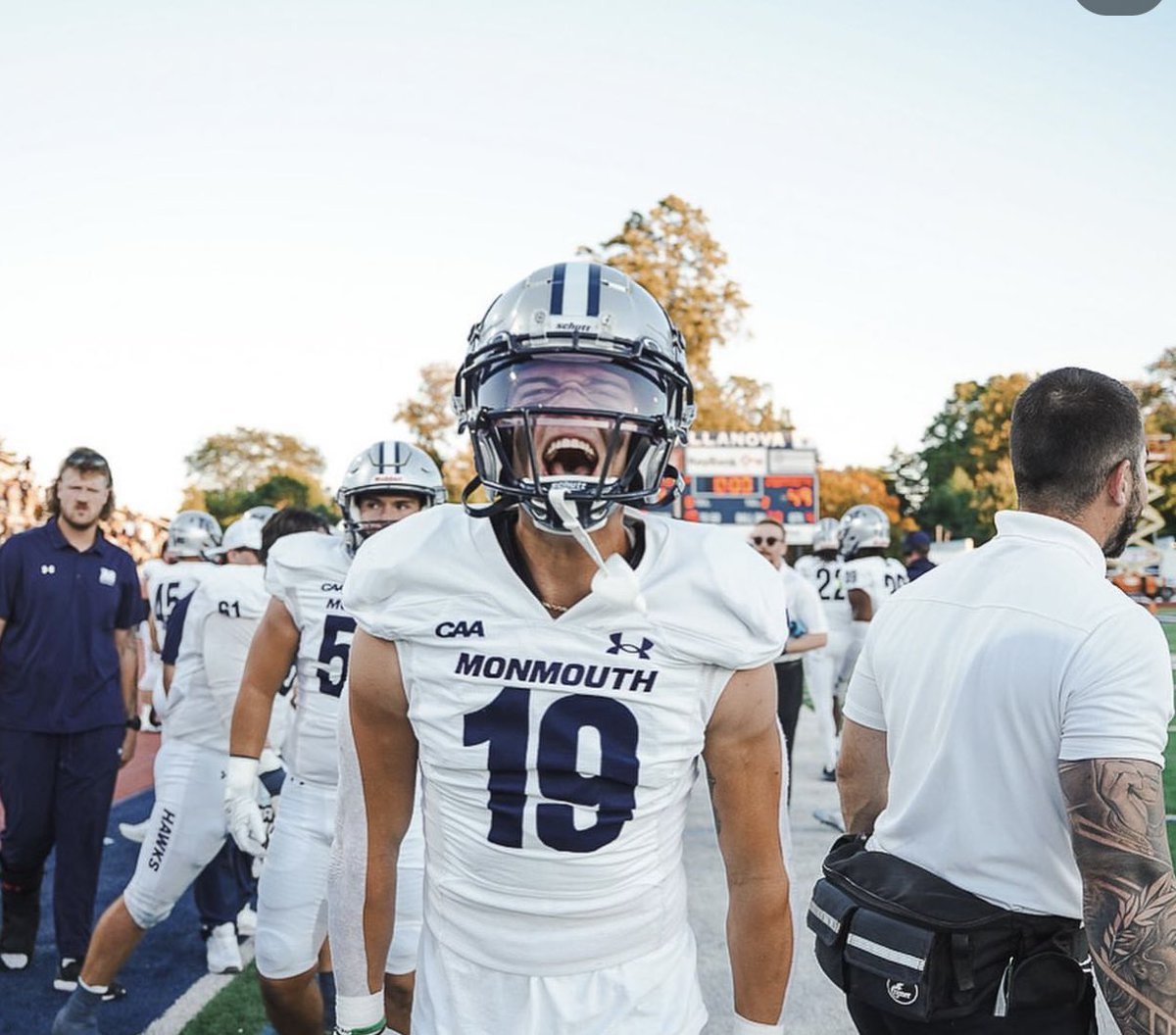 Super excited to have earned another division 1 offer from my home county Monmouth University‼️🦅 Thank you! #AGTG @Coach_Raitano @lew_walk7 @Coach_BNeal @Red_Zone75 @Tonyrazz03 @benjaminwolk @BrianDohn247 @MohrRecruiting @nexgenscouting @rivalsrichie @RivalsFriedman @Coach_KCal…